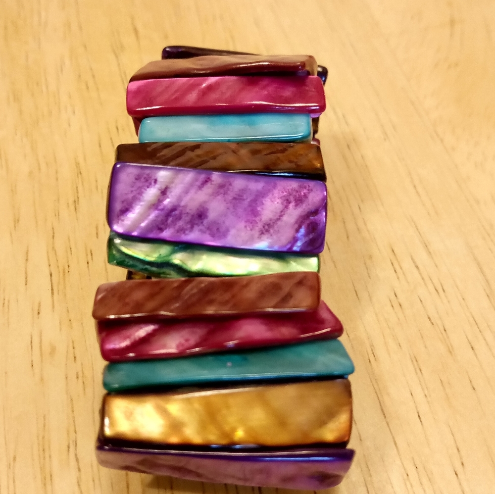 Vintage glass MOP bracelet